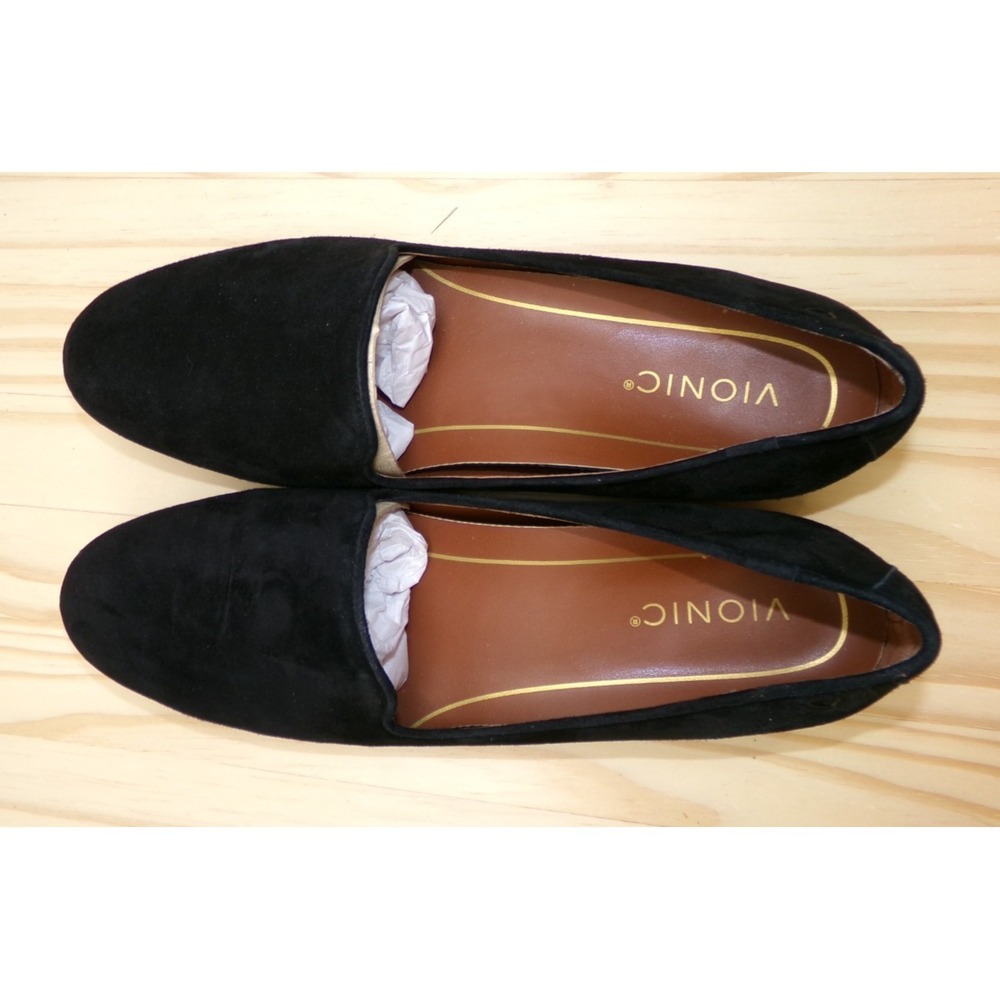 Vionic Willa Slip On Flats Womens Black Size 9.5 Suede Loafer - Picture 5 of 7